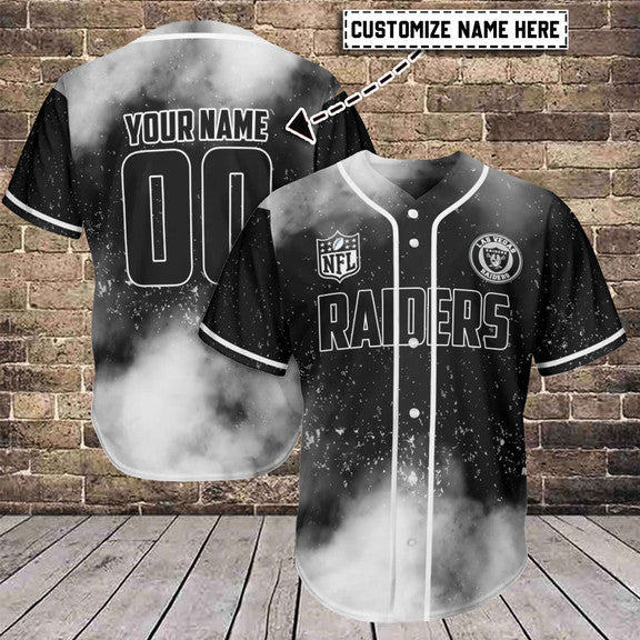 Las Vegas Raiders Personalized Baseball Jersey 002
