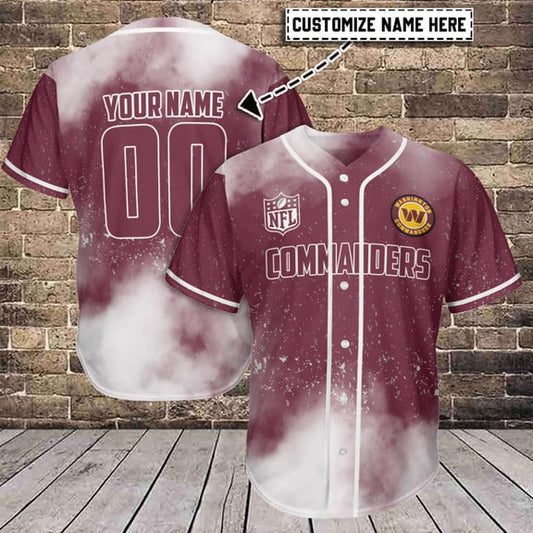 Washington Commanders Personalized Baseball Jersey 012
