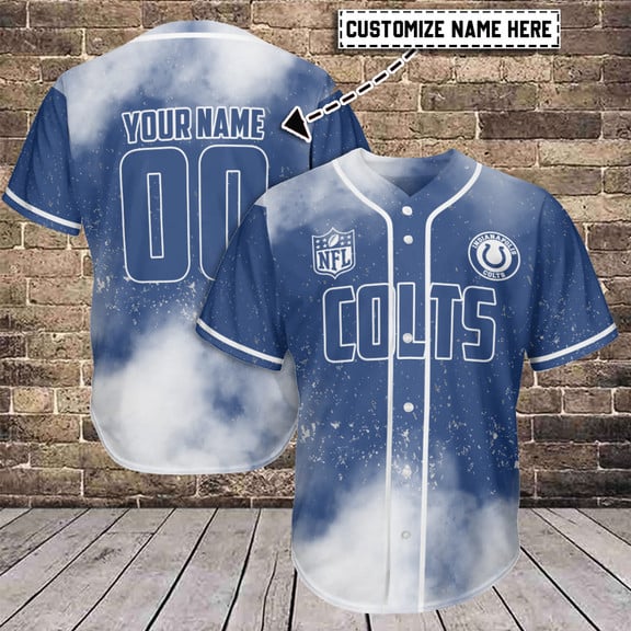 Indianapolis Colts Personalized Baseball Jersey 012
