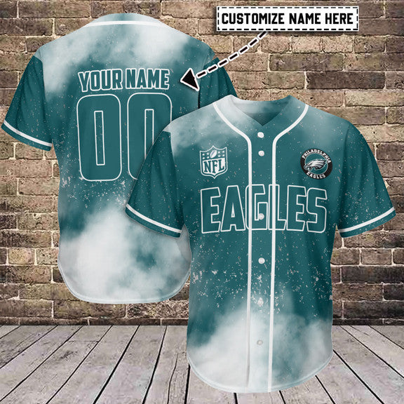 Philadelphia Eagles Personalized Baseball Jersey 003