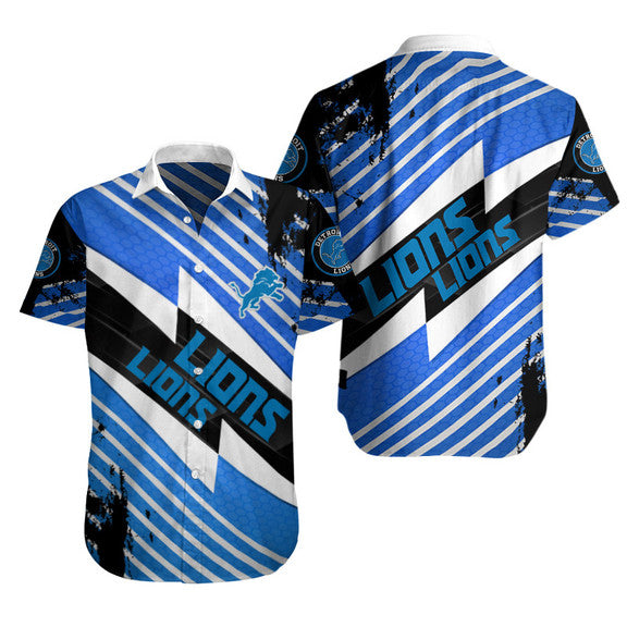 Detroit Lions 2 (10) Personalized Hawaiian Button down shirt