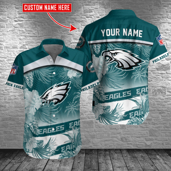 Philadelphia Eagles 2 (5) Personalized Hawaiian Button down shirt