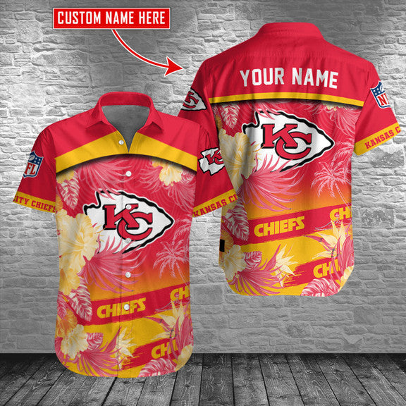 Kansas City Chiefs 2 (2) Personalized Hawaiian Button down shirt