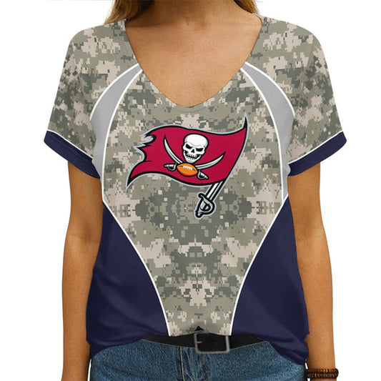Tampa Bay Buccaneers 1 (1) Personalized V-neck Women T-shirt