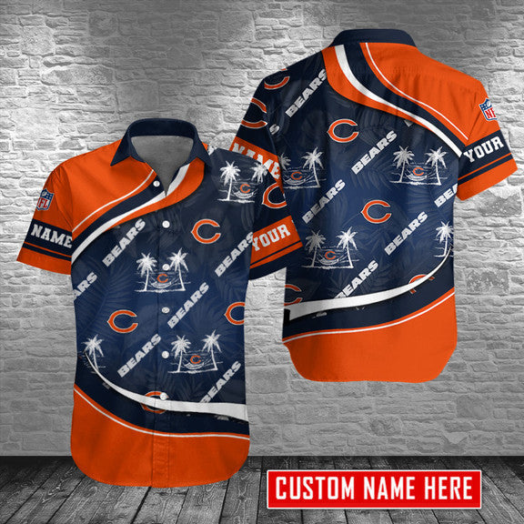 Chicago Bears 2 (1) Personalized Hawaiian Button down shirt