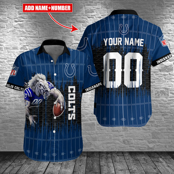 Indianapolis Colts 2 (2) Personalized Hawaiian Button down shirt