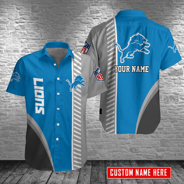 Detroit Lions 2 (11) Personalized Hawaiian Button down shirt