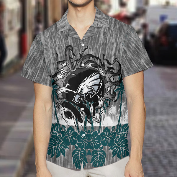 Philadelphia Eagles 2 (11) Personalized Hawaiian Button down shirt