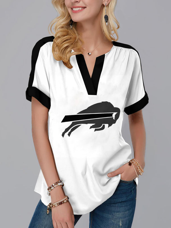 Buffalo Bills Fashion Short Sleeve V-Neck Shirt 14