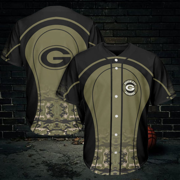 Green Bay Packers Personalized Baseball Jersey 009