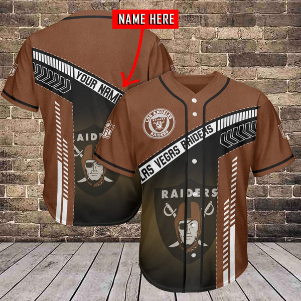Las Vegas Raiders Personalized Baseball Jersey 001