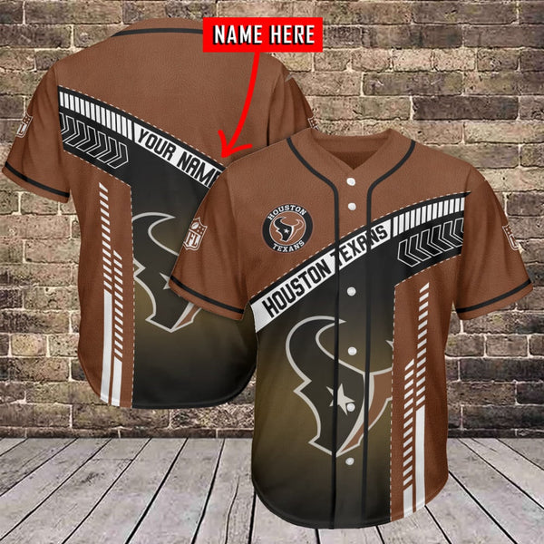 Houston Texans Personalized Baseball Jersey 009