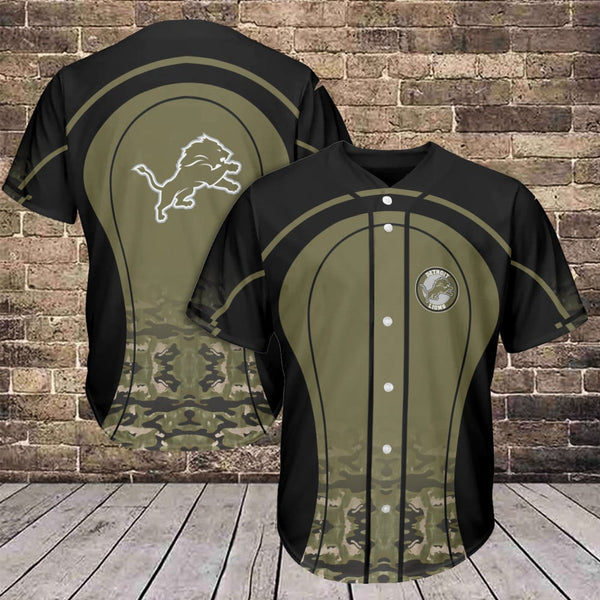 Detroit Lions Personalized Baseball Jersey 012