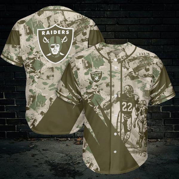 Las Vegas Raiders Personalized Baseball Jersey 011