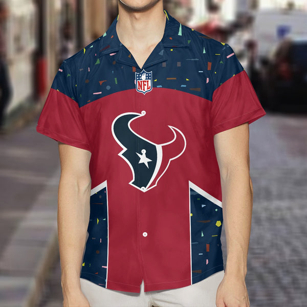 Houston Texans 2 (12) Personalized Hawaiian Button down shirt