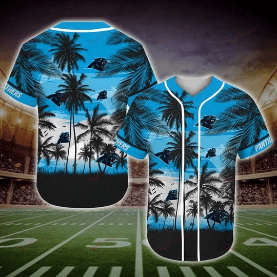 Carolina Panthers Personalized Baseball Jersey 001