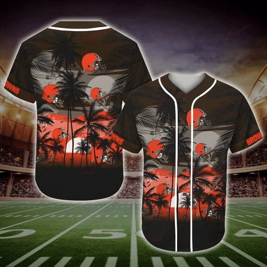 Cleveland Browns Personalized Baseball Jersey 008