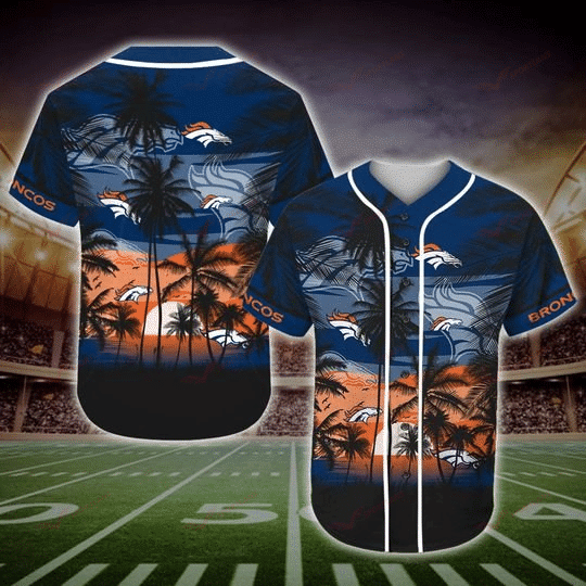 Denver Broncos Personalized Baseball Jersey 004