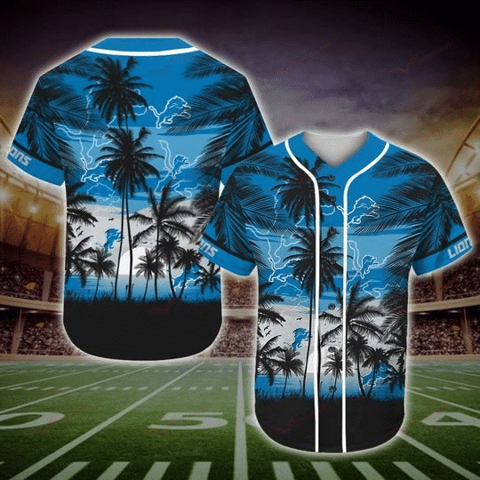 Detroit Lions Personalized Baseball Jersey 005