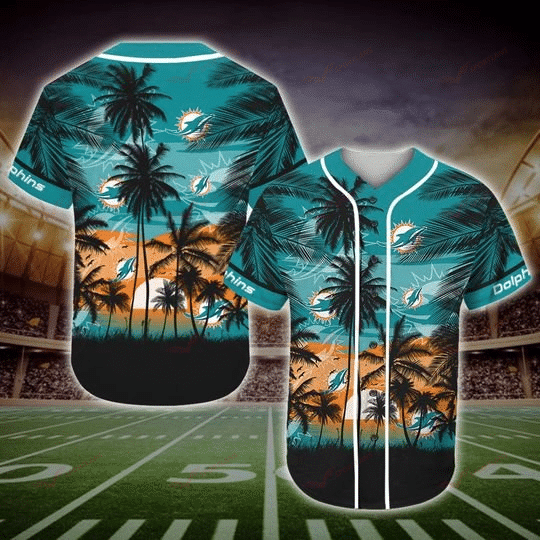 Miami Dolphins Personalized Baseball Jersey 004