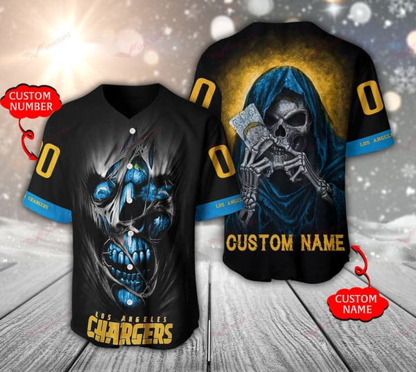 Los Angeles Chargers Personalized Baseball Jersey 009