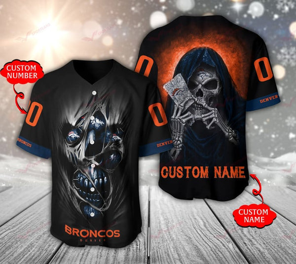 Denver Broncos Personalized Baseball Jersey 011