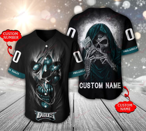 Philadelphia Eagles Personalized Baseball Jersey 014