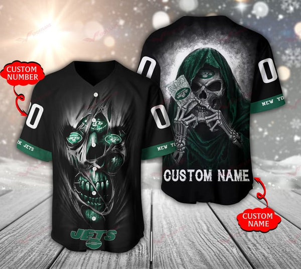 New York Jets Personalized Baseball Jersey 004