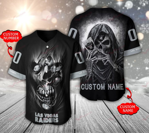 Las Vegas Raiders Personalized Baseball Jersey 007