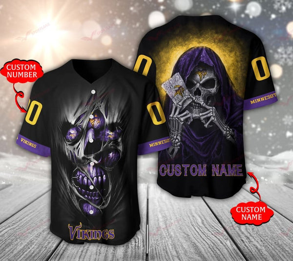 Minnesota Vikings Personalized Baseball Jersey 021