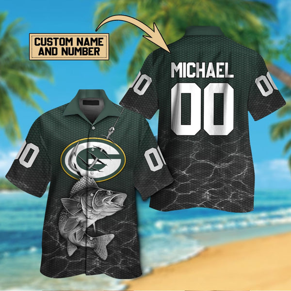 Green Bay Packers 2 (7) Personalized Hawaiian Button down shirt