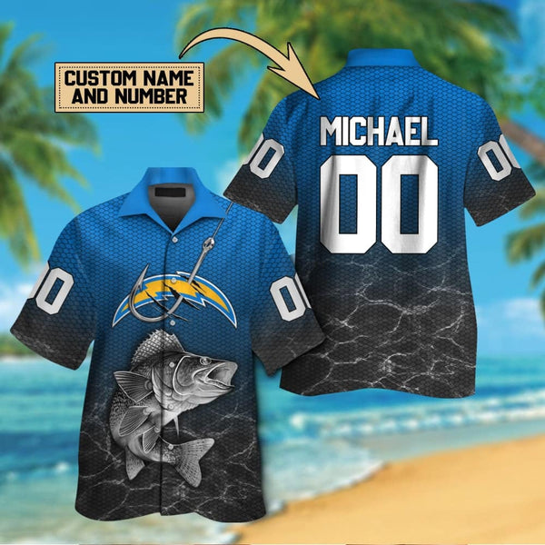 Los Angeles Chargers 2 (12) Personalized Hawaiian Button down shirt
