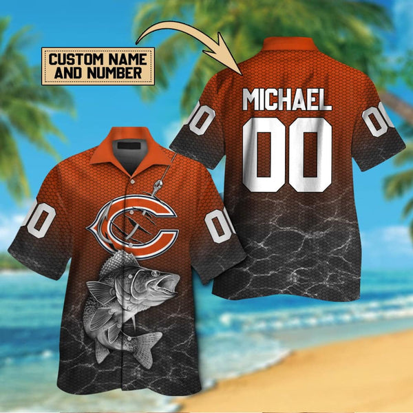 Chicago Bears 2 (4) Personalized Hawaiian Button down shirt