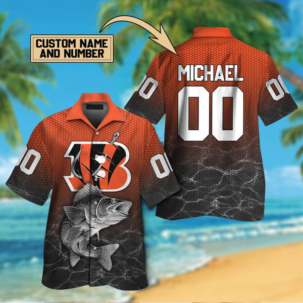 Cincinnati Bengals 2 (1) Personalized Hawaiian Button down shirt