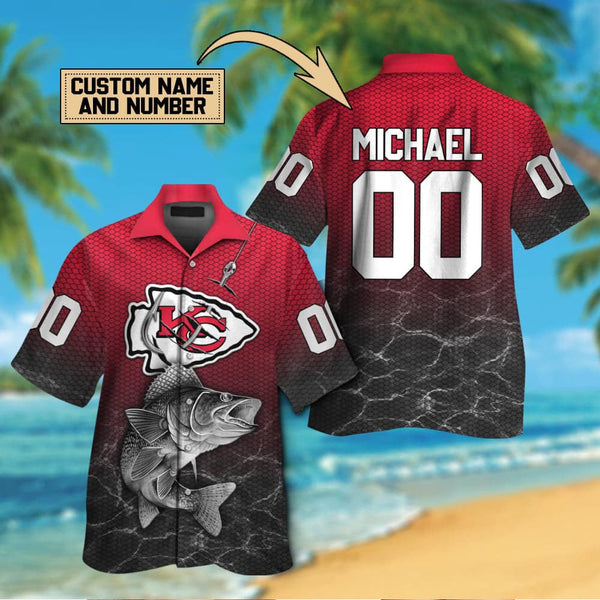 Kansas City Chiefs 2 (4) Personalized Hawaiian Button down shirt
