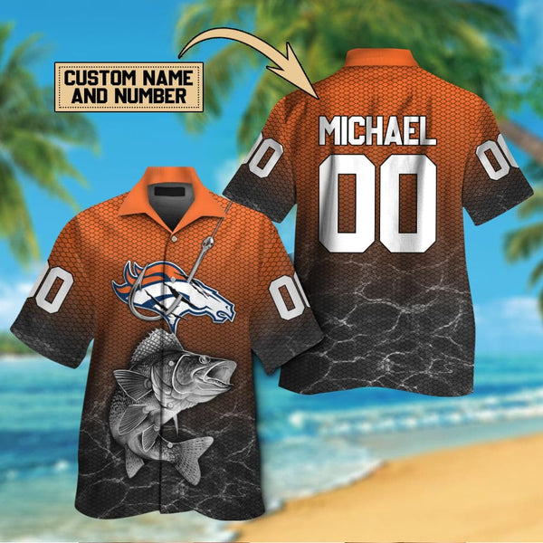 Denver Broncos 2 (7) Personalized Hawaiian Button down shirt
