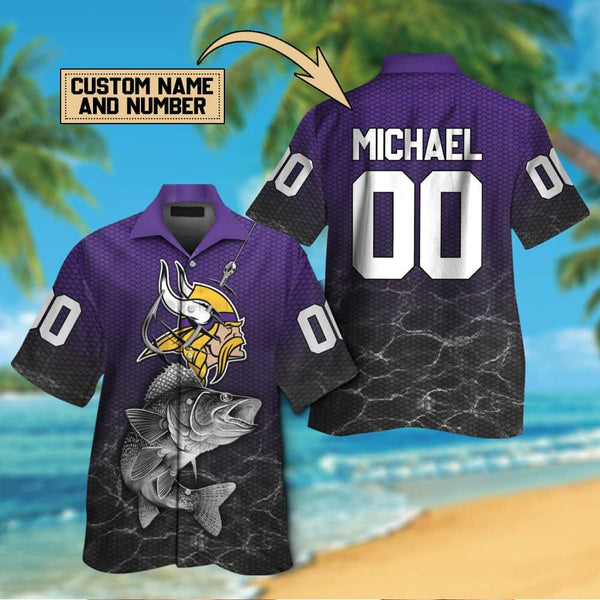 Minnesota Vikings 2 (6) Personalized Hawaiian Button down shirt