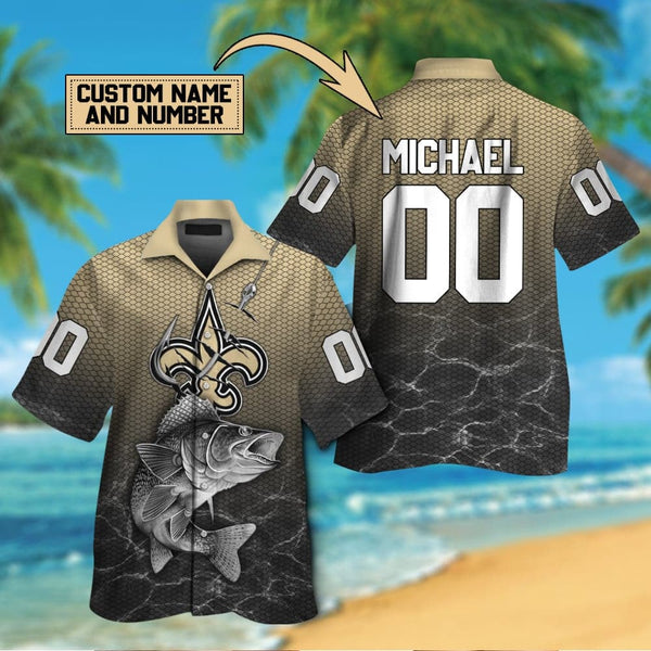 New Orleans Saints 2 (6) Personalized Hawaiian Button down shirt