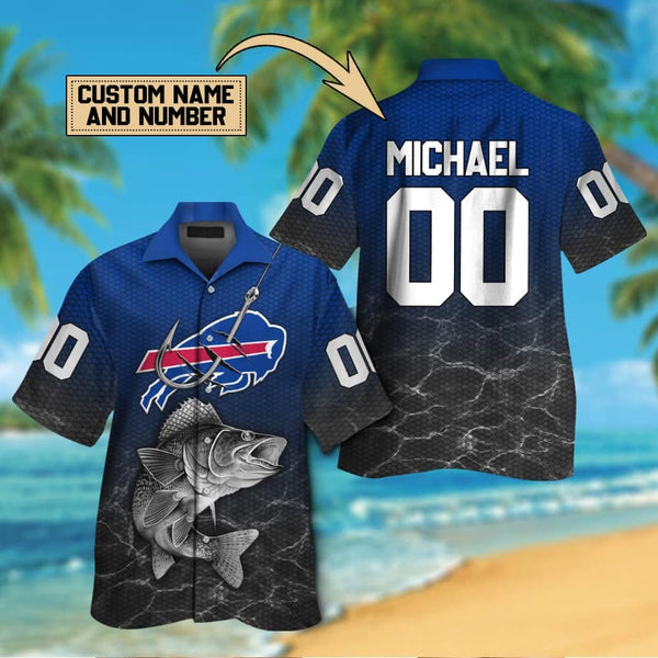 Buffalo Bills 2 (3) Personalized Hawaiian Button down shirt