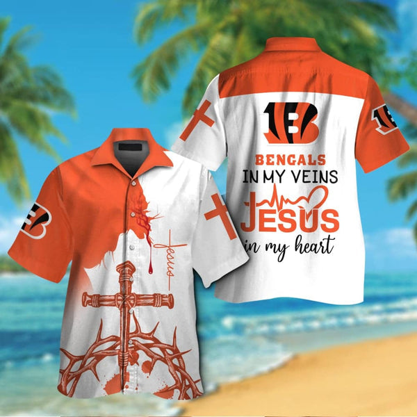 Cincinnati Bengals 2 (2) Personalized Hawaiian Button down shirt