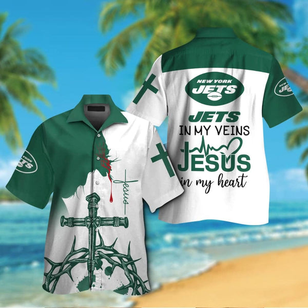 New York Jets 2 (3) Personalized Hawaiian Button down shirt