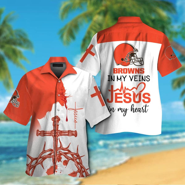 Cleveland Browns 2 (3) Personalized Hawaiian Button down shirt