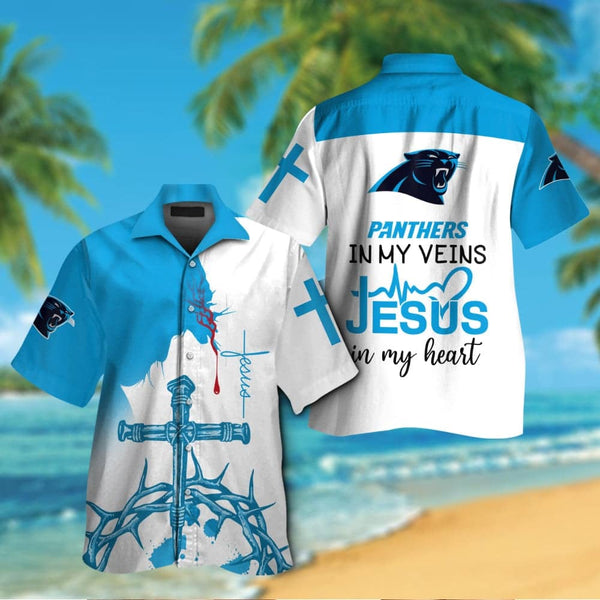 Carolina Panthers 2 (1) Personalized Hawaiian Button down shirt
