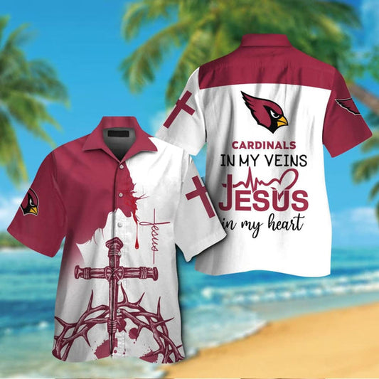 Arizona Cardinals 2 (3) Personalized Hawaiian Button down shirt