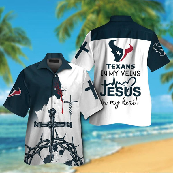 Houston Texans 2 (10) Personalized Hawaiian Button down shirt
