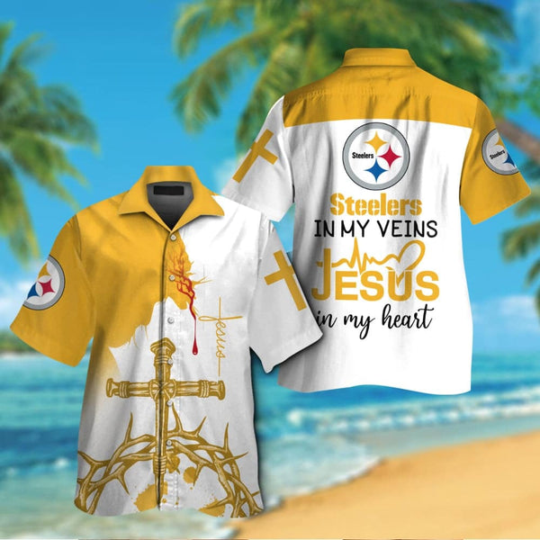 Pittsburgh Steelers 2 (7) Personalized Hawaiian Button down shirt