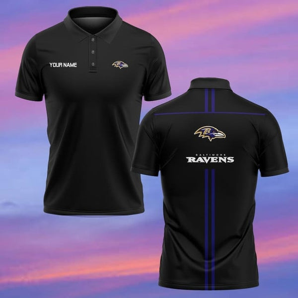 Baltimore Ravens Personalized Adult Polo Shirt 001