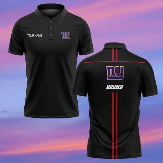New York Giants Personalized Adult Polo Shirt 001