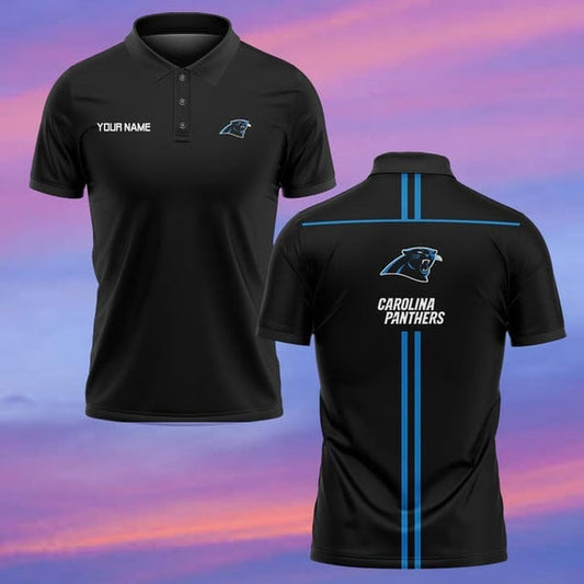 Carolina Panthers Personalized Adult Polo Shirt 001