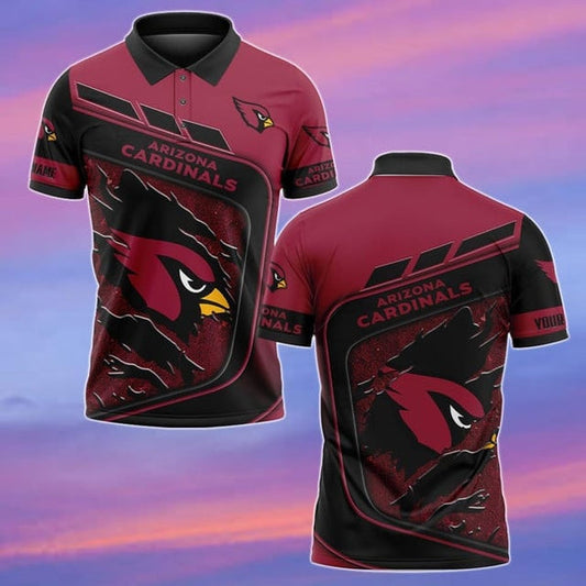 Arizona Cardinals Personalized Adult Polo Shirt 007
